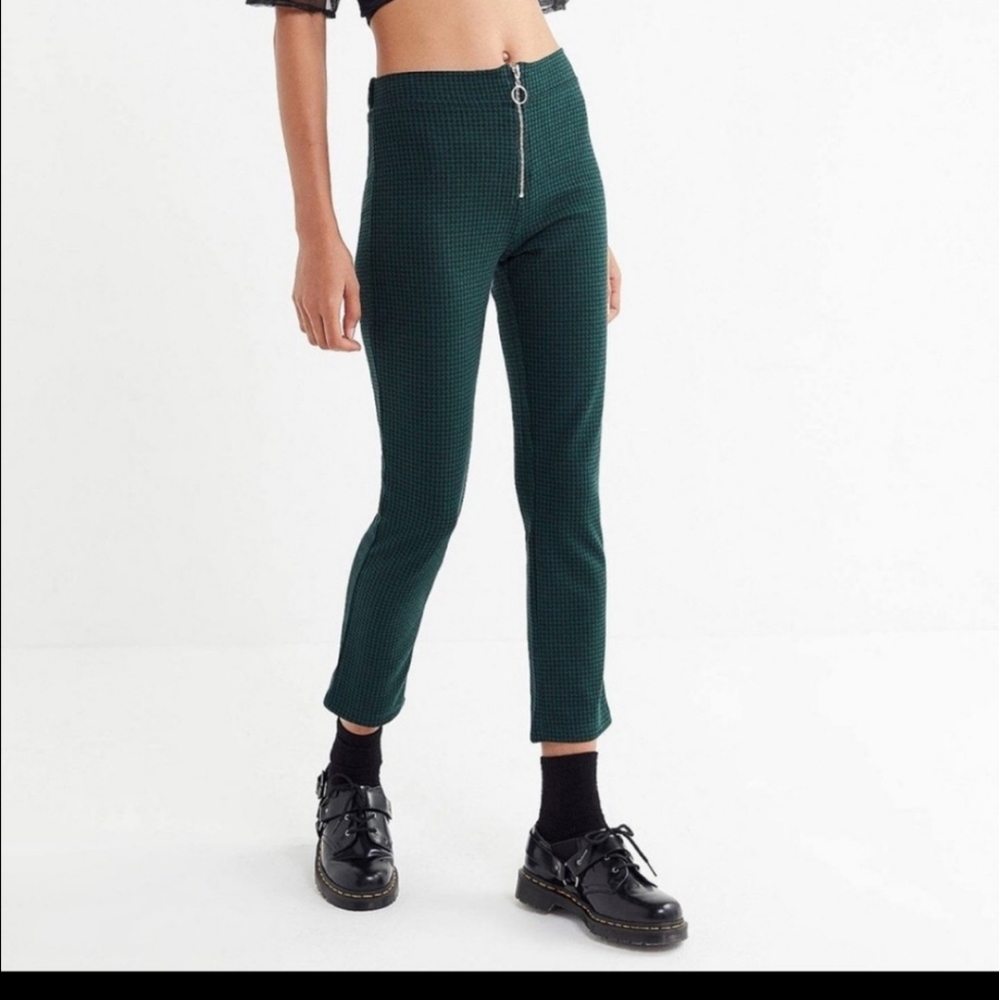 Black and Green houndstooth Pants